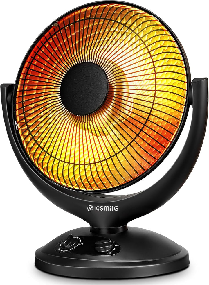 Kismile Oscillating Parabolic Space Heater with Thermostat and Timer R5315 - Kismile