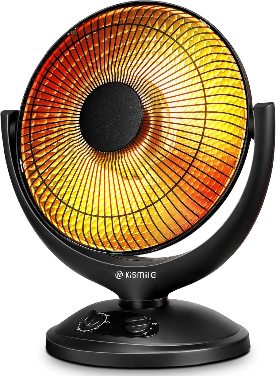 Kismile Oscillating Parabolic Space Heater with Thermostat and Timer R5315 - Kismile