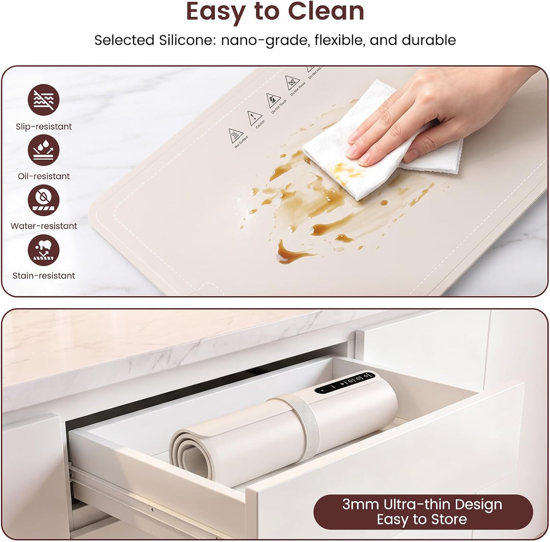 Kismile Rollable Silicone Warming Tray with LED Display WB2968 - Kismile
