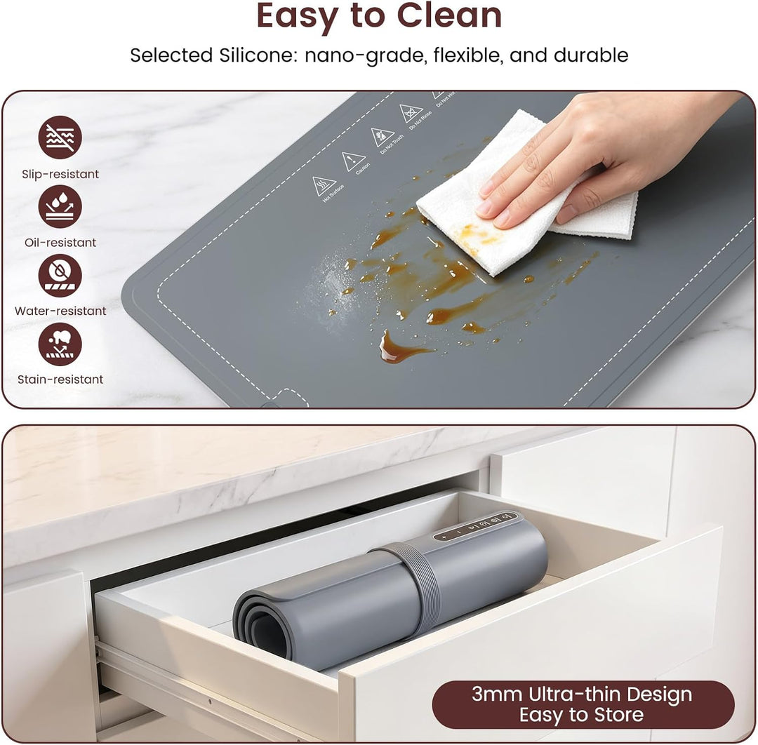 Kismile Rollable Silicone Warming Tray with LED Display WB2968 - Kismile
