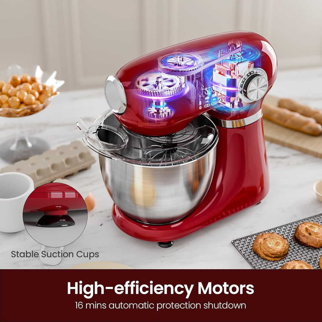 Kismile Stand Mixer, 5.5 - Quart Electric Mixer with 12 Speeds CF3715 - Kismile