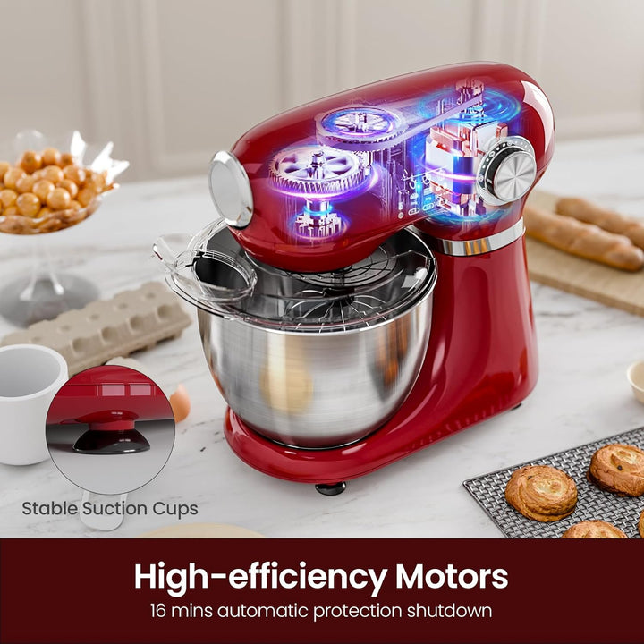 Kismile Stand Mixer, 5.5 - Quart Electric Mixer with 12 Speeds CF3715 - Kismile
