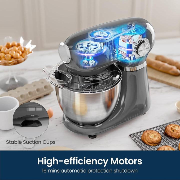 Kismile Stand Mixer, 5.5-Quart Electric Mixer with 12 Speeds CF3715 - Kismile