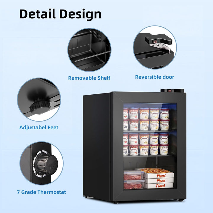 Kismile Upright Ice Cream Display Freezer 58040RIC0 - Kismile