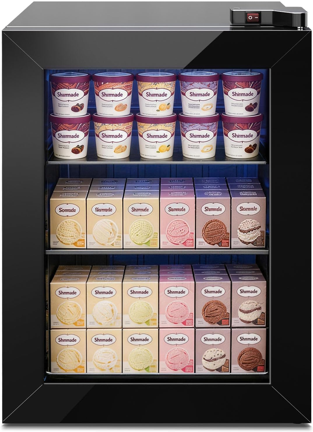 Kismile Upright Ice Cream Display Freezer 58040RIC0 - Kismile