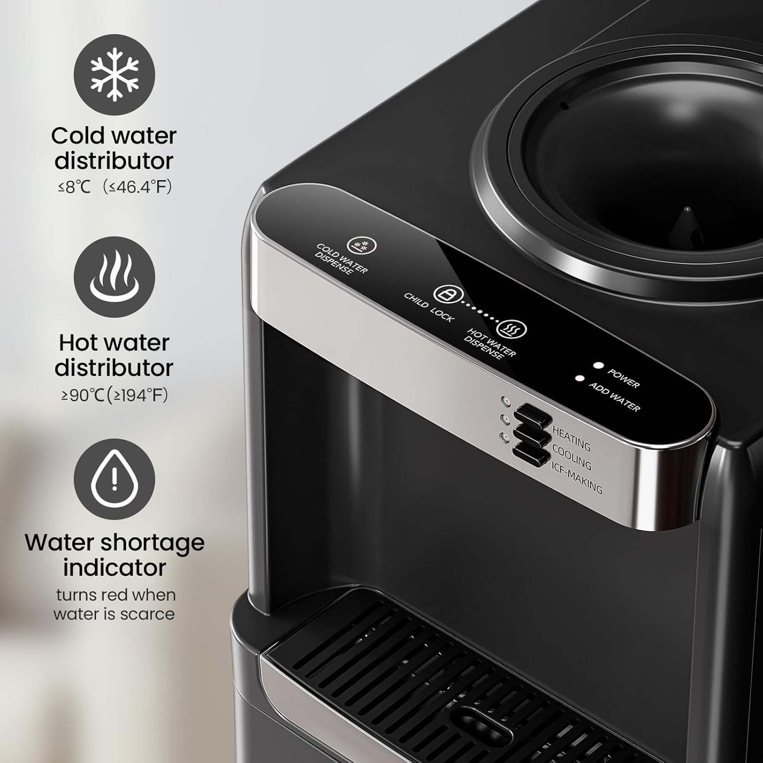Kismile Water Cooler Dispenser with Ice Maker - Kismile