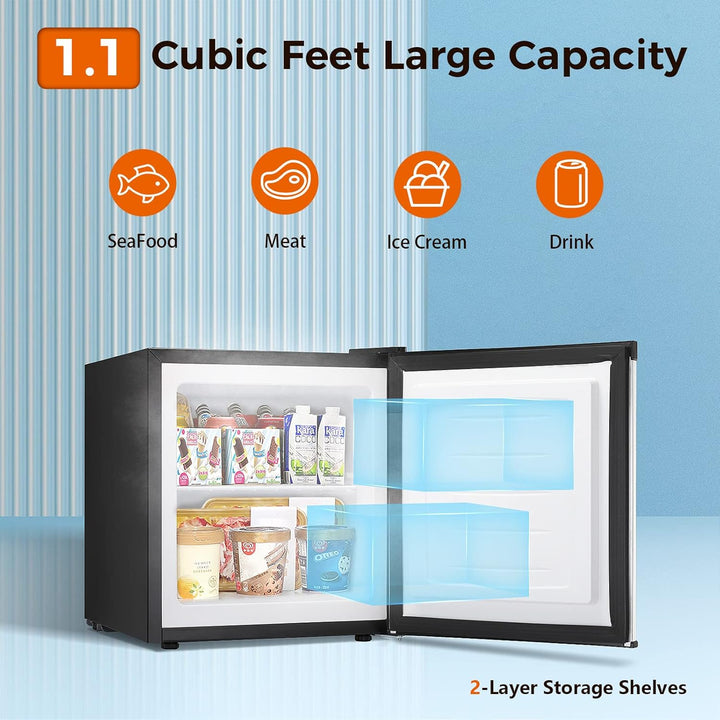 Mini Fridge with Freezer, Rated 1.6 cu. ft 58046RRE0 - Kismile