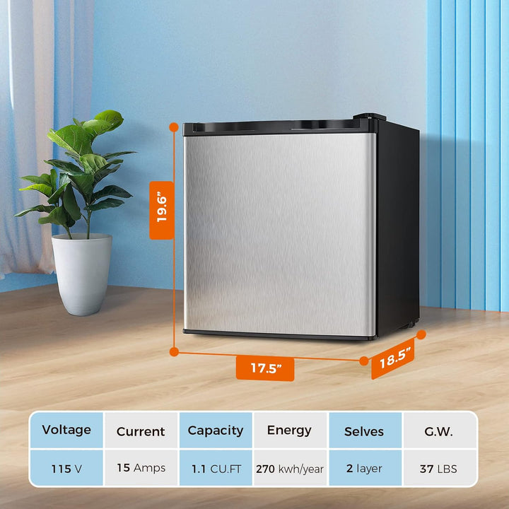 Mini Fridge with Freezer, Rated 1.6 cu. ft 58046RRE0 - Kismile