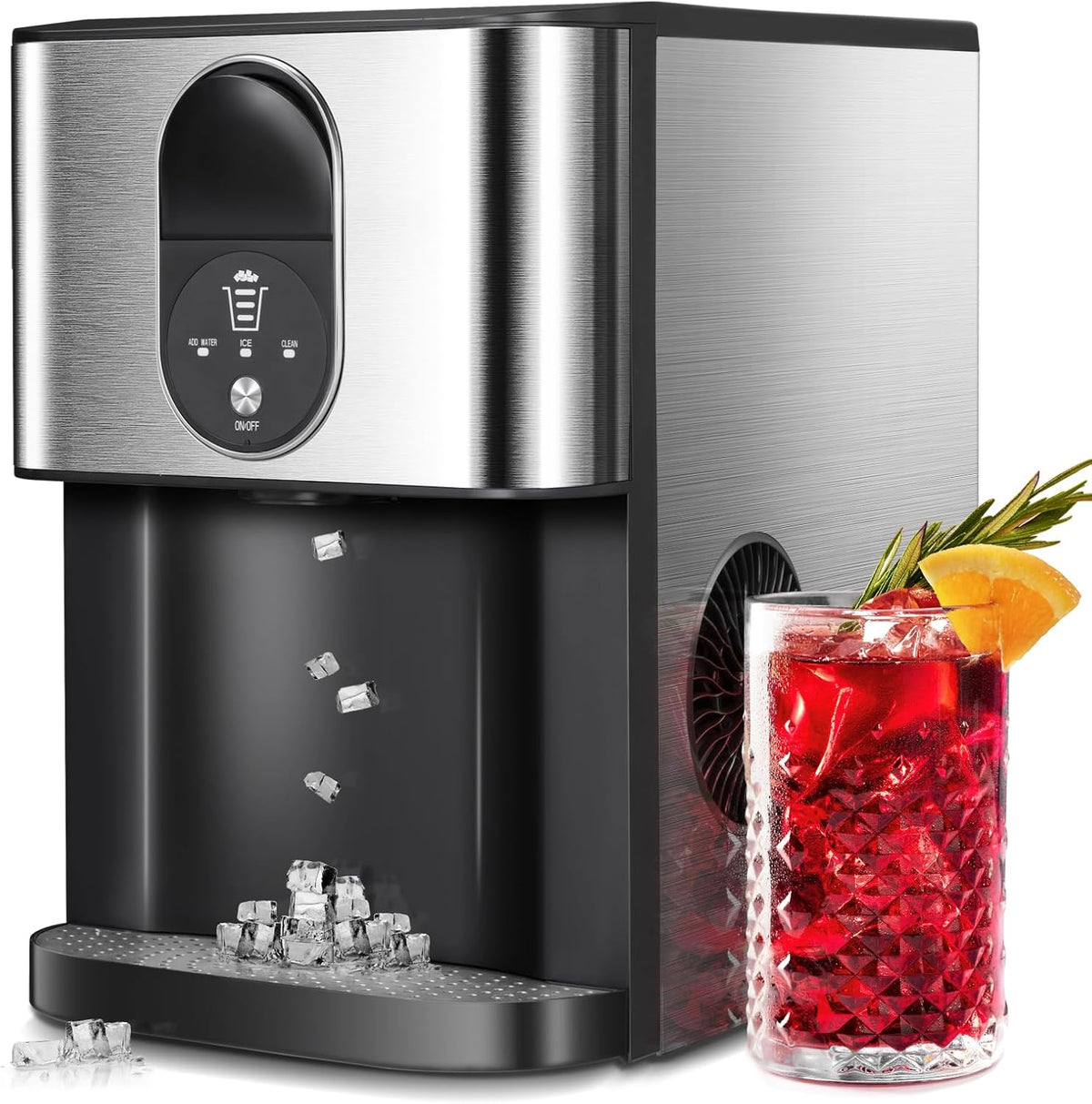 Kismile Ice Makers Countertop, Pebble Ice Maker Machine with Self ...