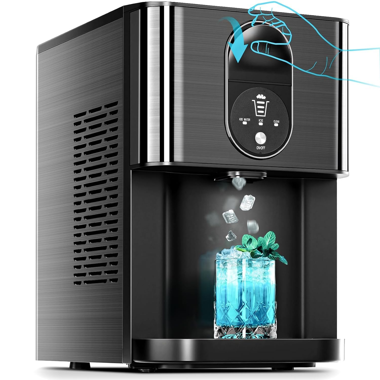 Kismile Ice Makers Countertop, Pebble Ice Maker Machine with Self Kismile Ice Makers Countertop, Pebble Ice Maker Machine with Self