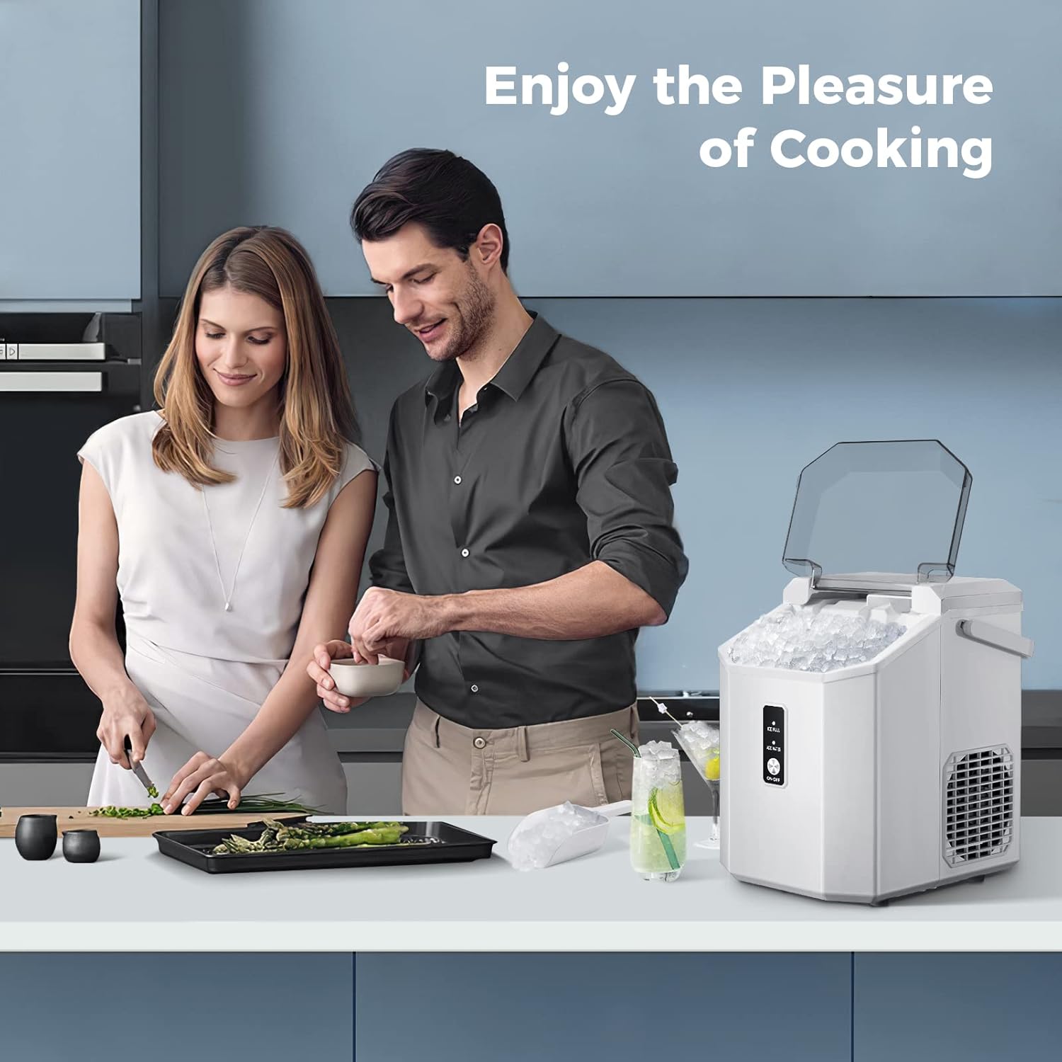 Nugget Pebble Ice Maker Countertop HZB-15NA - Kismile