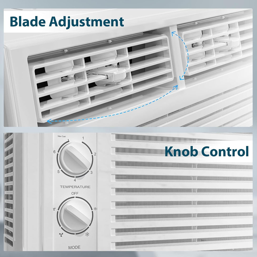 Window Air Conditioner, 7 Temp Dial, Cools up to 150 Sq.Ft. A8501W - Kismile