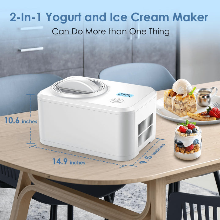 1.5L 2 in 1 Yogurt and Ice Cream Maker IC3915Y - Kismile