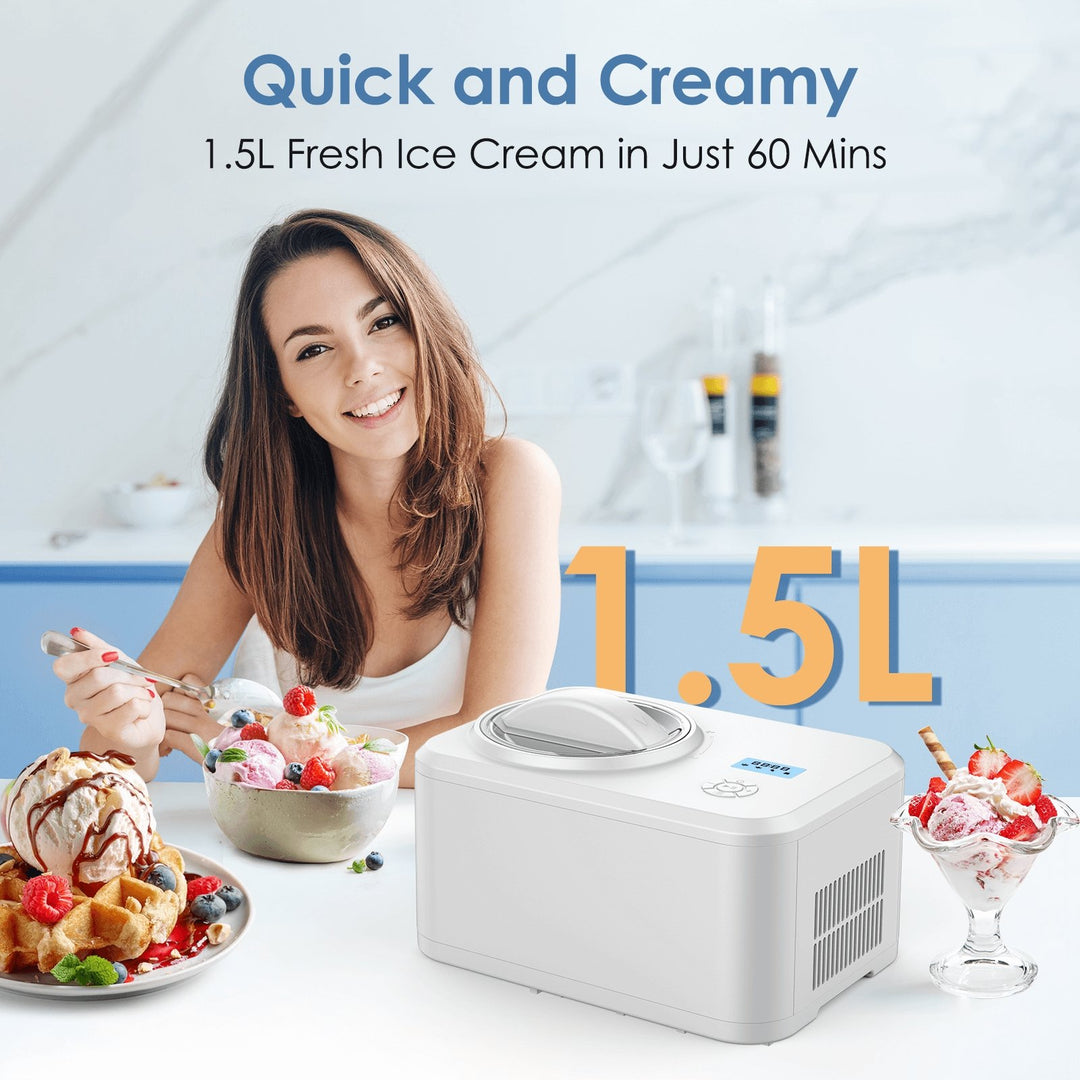 1.5L 2 in 1 Yogurt and Ice Cream Maker IC3915Y - Kismile