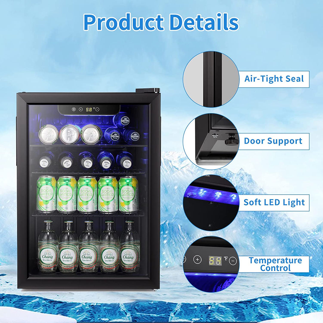 2.6 Cu.ft Wine Cooler/Cabinet Beverage Refrigerator W5870BH - Kismile
