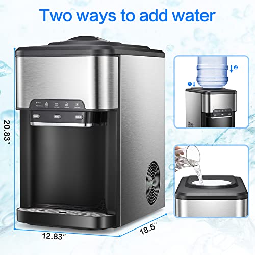 Countertop 5 Gallon Hot & Cold Water Cooler with Ice Maker – Kismile