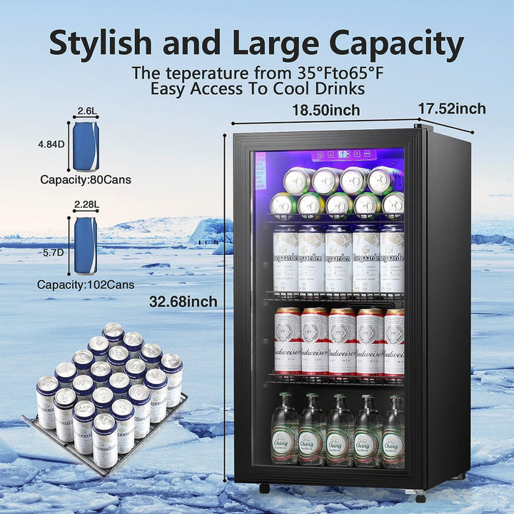 3.1 Cu.Ft Beverage Refrigerator Cooler - Kismile