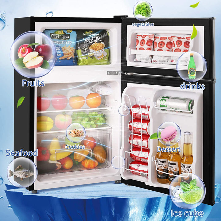 Compact Refrigerator with Freezer F6893 - Kismile