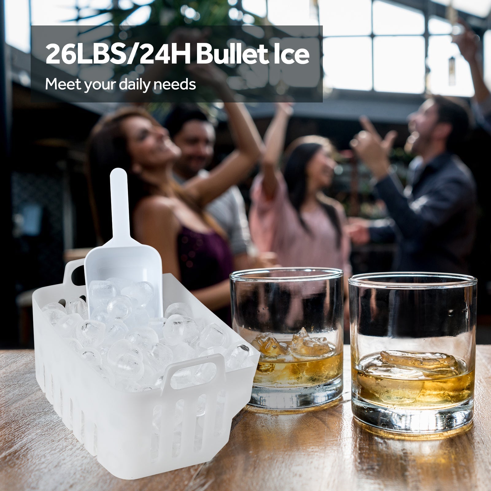 Countertop Ice Maker Portable Ice Machine with Handle,Self