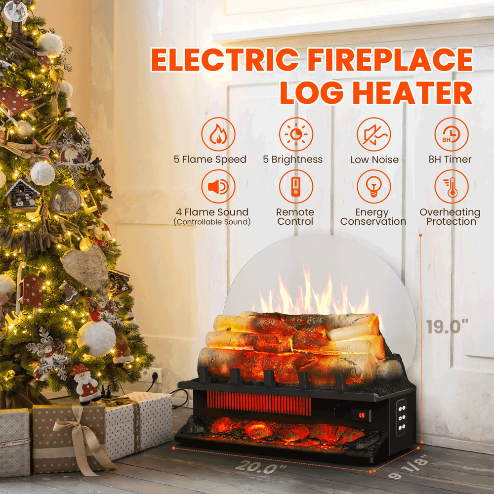 Electric Fireplace Log Heater - Kismile