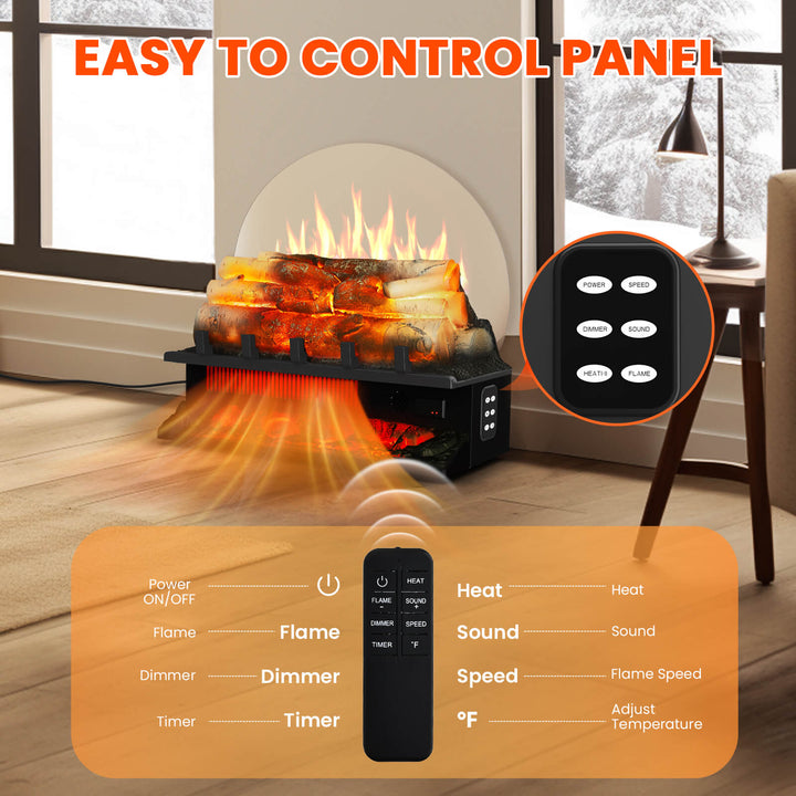 Electric Fireplace Log Heater - Kismile