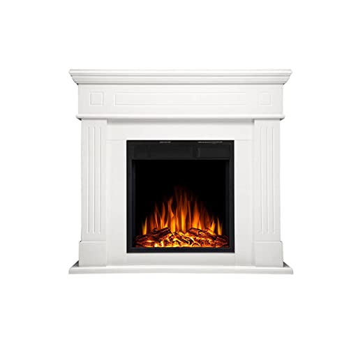 Electric Fireplace Mantel Wooden Surround Firebox - Kismile