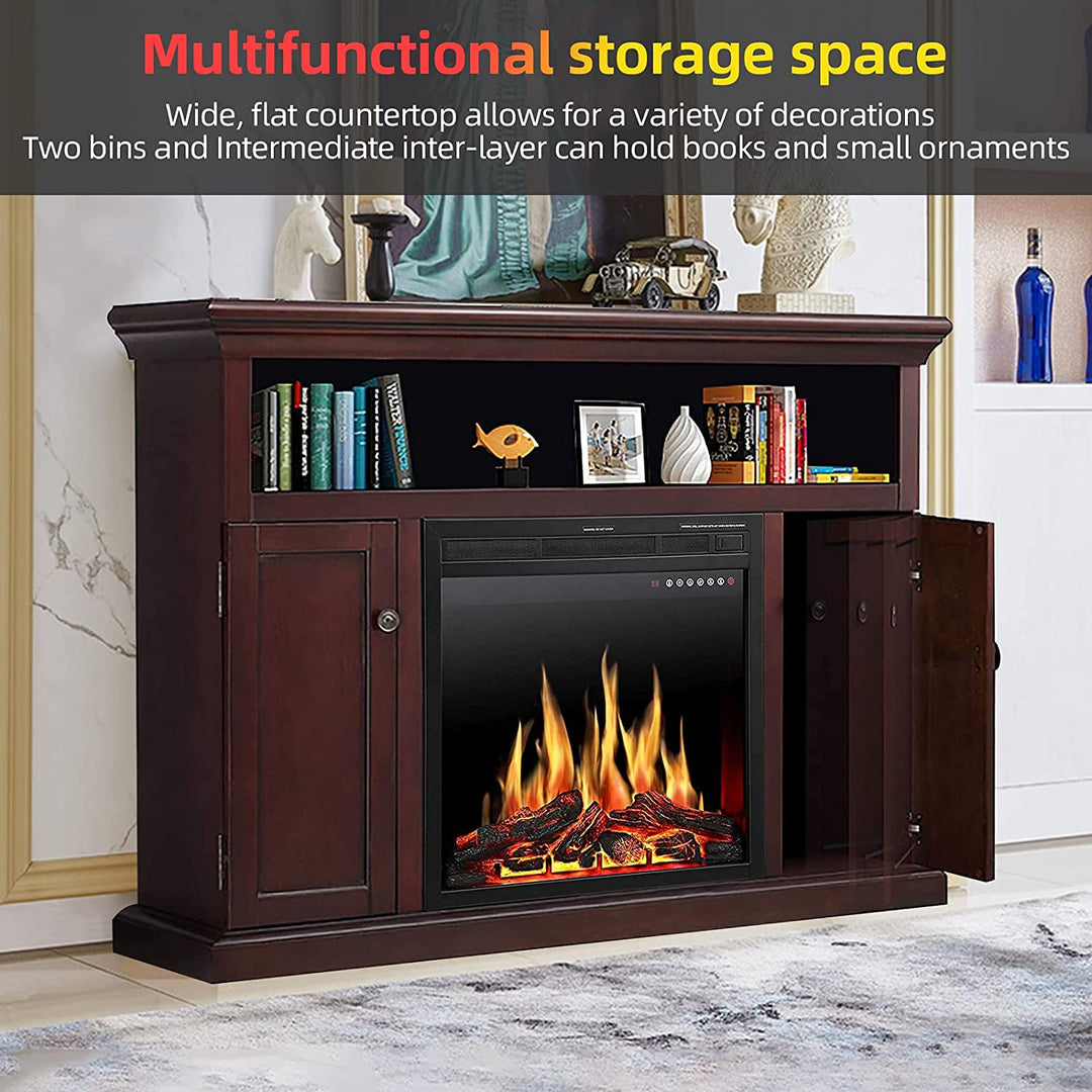 Electric Fireplace TV Stand Wood Mantel for TV - Kismile