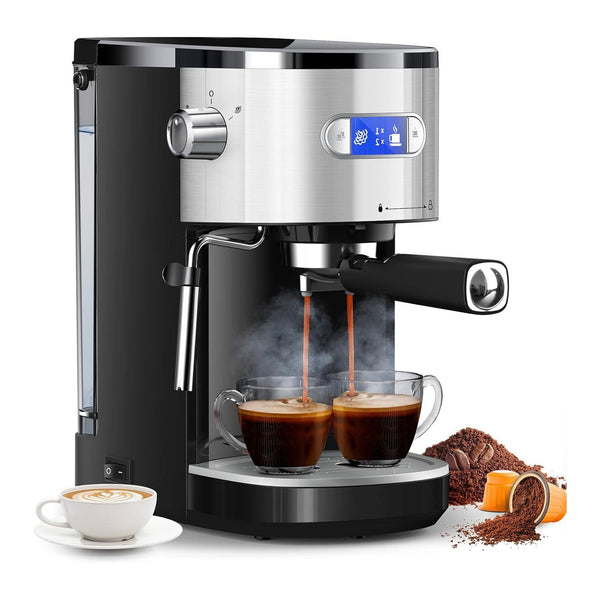 Espresso Machines 20 Bar Fast Heating Automatic Cappuccino Coffee Maker with Foaming Milk Frother Wand CM8054 - Kismile