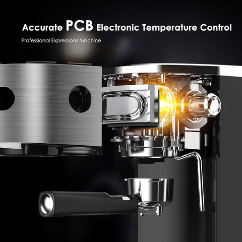 Espresso Machines 20 Bar Fast Heating Automatic Cappuccino Coffee Maker with Foaming Milk Frother Wand CM8054 - Kismile