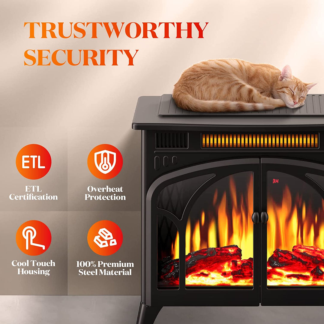 Duraflame Infrared Quartz Metal Electric Stove Heater With 3d