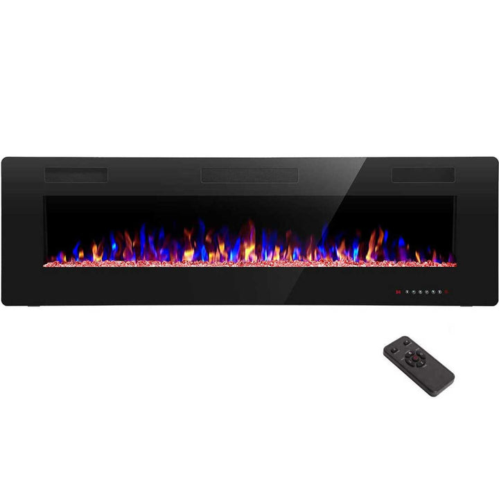 Kismile Electric Fireplace Recessed and Wall Mounted,750-1500W - Kismile
