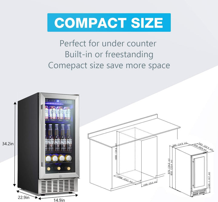 Metal Beverage Refrigerator - Kismile