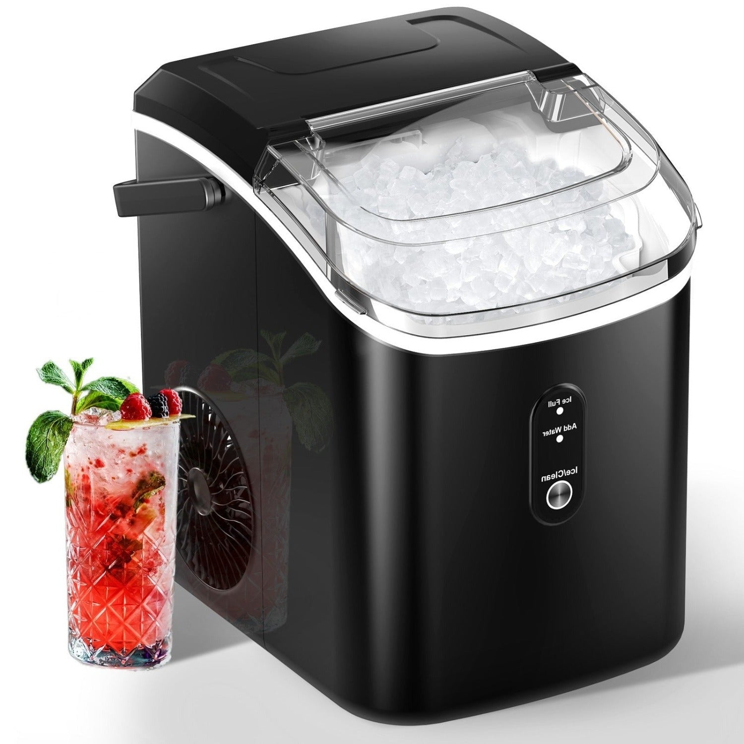 Nugget Pebble Ice Maker Countertop HZB-15N, Black