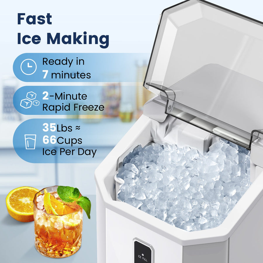 Nugget Pebble Ice Maker Countertop HZB15NA Kismile