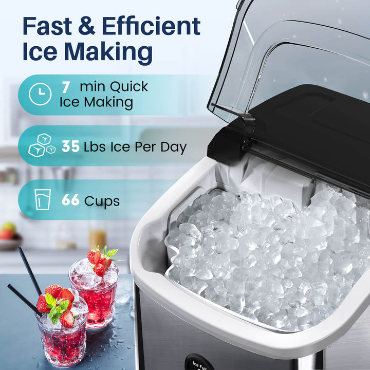 Nugget Sonic Ice Maker Stainless Steel - Kismile