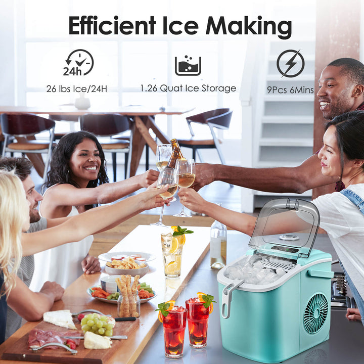 Portable Ice Maker with Handle Z5822H - Kismile