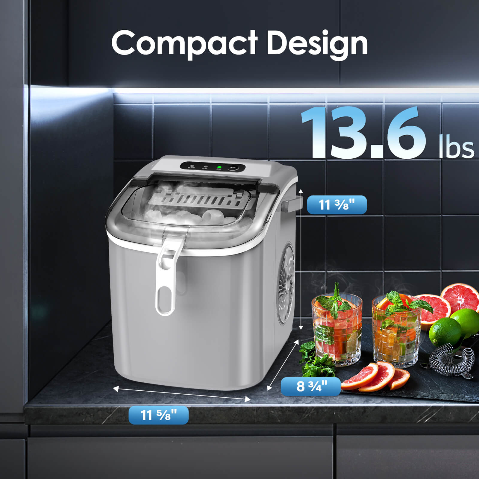 Portable Ice Maker with Handle Z5822H - Kismile