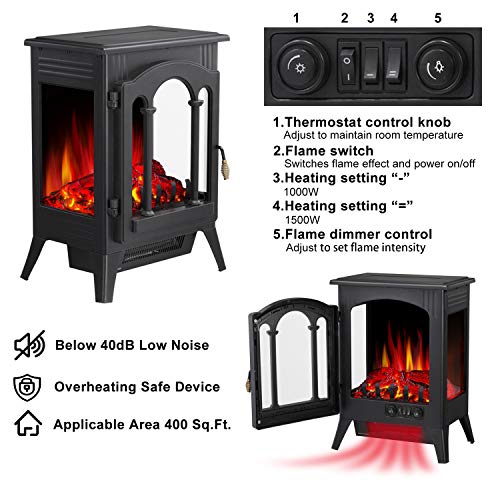 R.W.FLAME Infrared Electric Fireplace Stove 5220 - Kismile